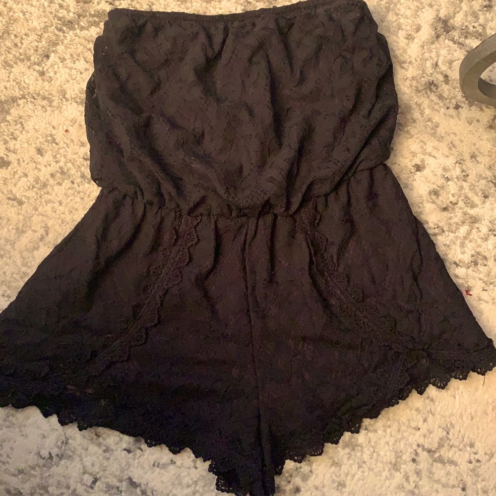 Lace Strapless Romper